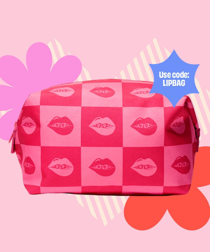 Pucker up! This FREE makeup bag is yours when you spend $65 or more!* -Code: LIPBAG